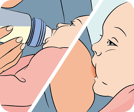 Newborn wind and burping: in pictures